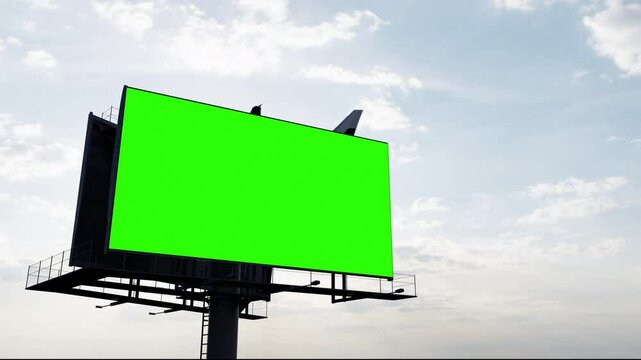4k animation. A passenger plane is taking off displaying a large billboard. 3D Render