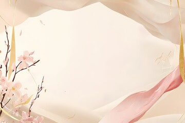 Fototapeta premium Elegant Floral Background with Soft Textures and Delicate Colors