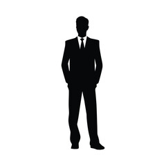 Minimal business man vector art silhouette