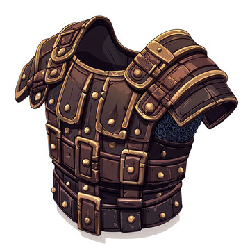Ancient Roman Cuirass: A Detailed Illustration of Historical Armor, Perfect for Game Assets, History Buffs, and Culture Enthusiasts
