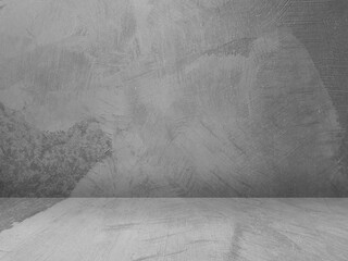 Concrete wall background for displaying products in 3d.