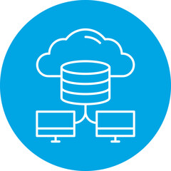 Cloud Storage icon single vector illustration