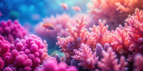 Obraz premium Abstract Pink Coral Reef Fish Scales Texture Background - Stock Photo