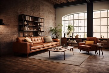 Classic scandinavian living room architecture furniture building.