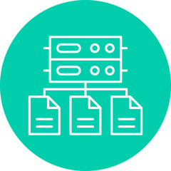 Data Aggregation icon single vector illustration