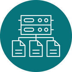 Data Aggregation icon single vector illustration