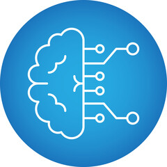 Artificial Intelligence icon single vector illustration