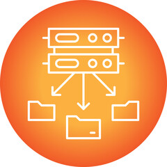 Distributed Data icon single vector illustration