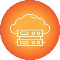 Cloud Computing icon single vector illustration