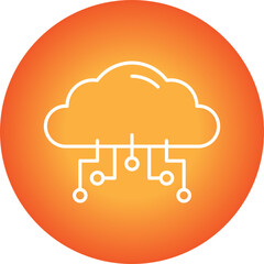 Cloud Service icon single vector illustration