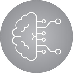Artificial Intelligence icon single vector illustration