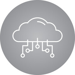 Cloud Service icon single vector illustration
