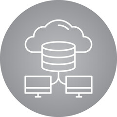 Cloud Storage icon single vector illustration