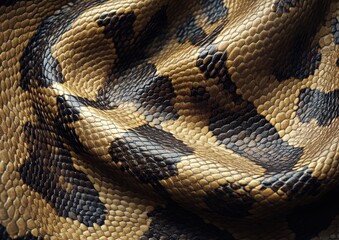 Obraz premium Close-up View of Intricate Patterns on Snake Skin Showcasing Unique Textures, Colors, and Details from Nature's Fascinating Reptile Species