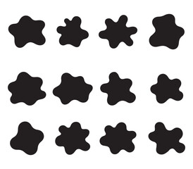 Set of Abstract Blob Shapes for Design vector