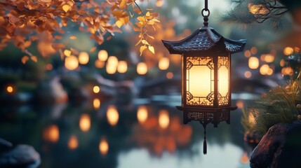 lantern in the night