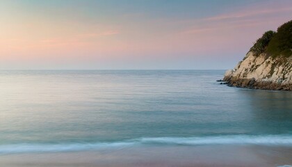 Serene Ocean Sunset with Soft Pastel Colors