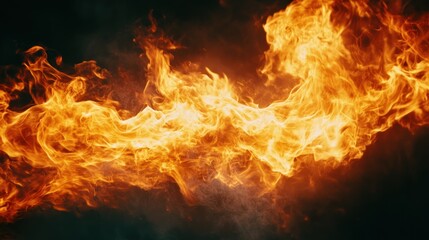 A dynamic representation of flames, showcasing vibrant orange and yellow hues.