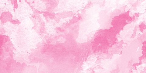 pastel hand painted watercolor of pink texture, Abstract grainy fantasy smooth light pink watercolor paper texture with clouds, Grunge pink background, Stain artistic hand painted texture of pink.