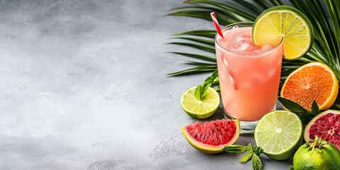 Tropischer Cocktail, Tropische Fr&uuml;chte Mix, Frische Vitamine