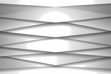 Abstract White Geometric Design with Layered Patterns and Shapes