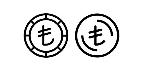 Simple black and white Turkish Lira symbol, Turkish Lira Symbol icon. simple flat Turkish Lira Symbol icon on white background. vector illustration.