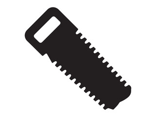 Hand saw blade vector  isolated on white