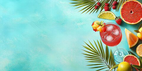 Tropischer Cocktail, Tropische Früchte Mix, Frische Vitamine