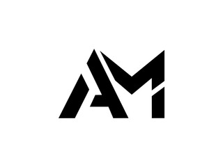 AM Logo Design Vector Art