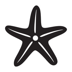 Starfish silhouette icon vector on white background 