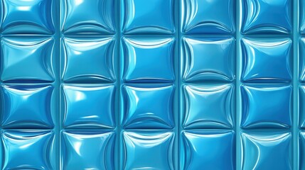 Shiny blue abstract pattern wall modern design graphic art studio close-up aesthetic texture