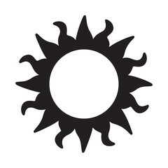sun icon silhouette vector illustration