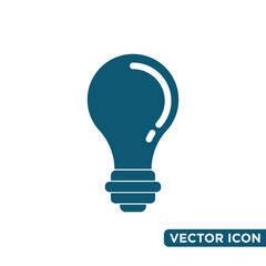 Simple Light Bulb Icon Design Template