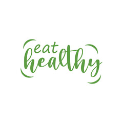 healthy eating typography writing design logo