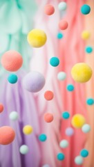 Soft pastel 3D spheres abstract background