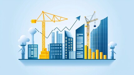 Obraz premium A conceptual illustration showing the relationship between cost of capital and varying debt interest rates in a fluctuating economic environment