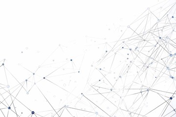 Abstract Connection Network with Points and Lines in Soft Colors