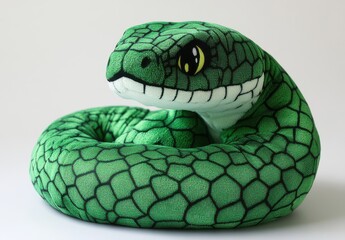 Soft and Adorable Green Plush Snake Toy for Kids and Collectors, Perfect for Gift-Giving and Home Decor, Ideal for Playtime or Cuddling with Detailed Scale Design