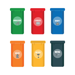 Waste segregation concept. Sorting and recycling garbage