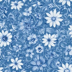 seamless pattern with flowers