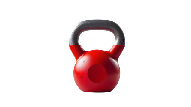 Gym Kettlebell Icon red Design on Transparent Background - Powered by Adobe