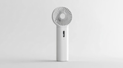 Portable neck fan with a sleek, minimalist design on a white background