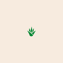 Aloe vera simple icon flat vector design.