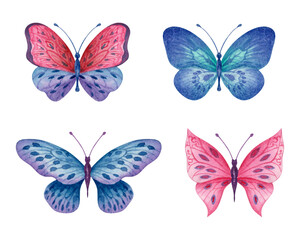 Watercolor Butterflies art Pack Handcrafted Painting