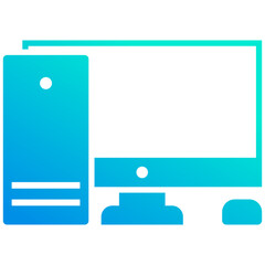 Naklejka premium Desktop Computer Icon