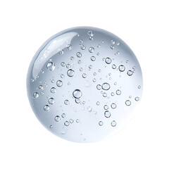 a water droplet on a white background