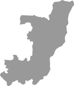 Congo Republic Map Grey Color