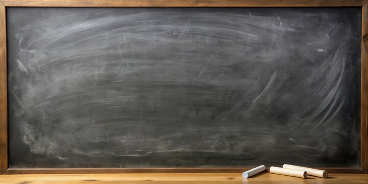 Blackboard background with chalk writings and eraser smudges, education, classroom, teaching, learning, school, study