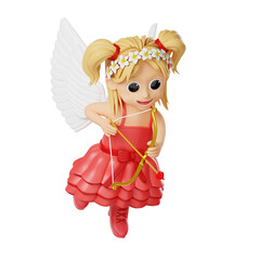 3D Character Playful Cupid Girls