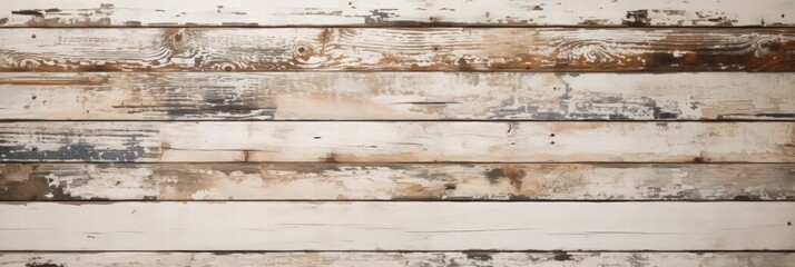 Obraz premium Old White Wood Board Background with Rustic Charm and Natural Texture for Design and Decoration Use